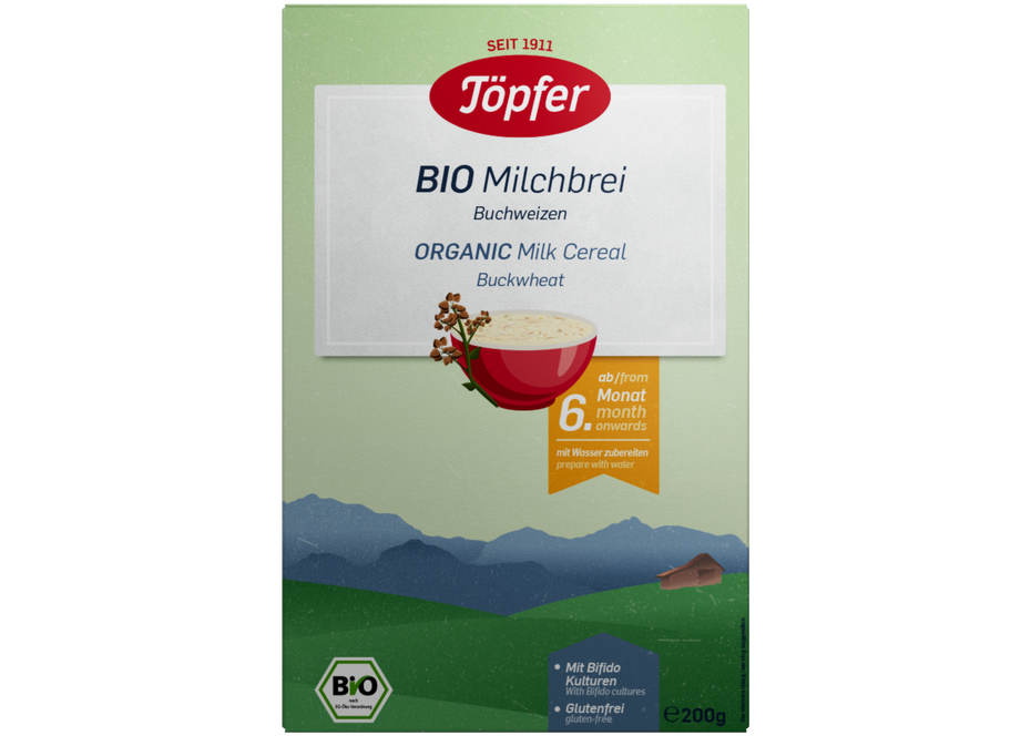 Töpfer organic milk cereal buckwheat
