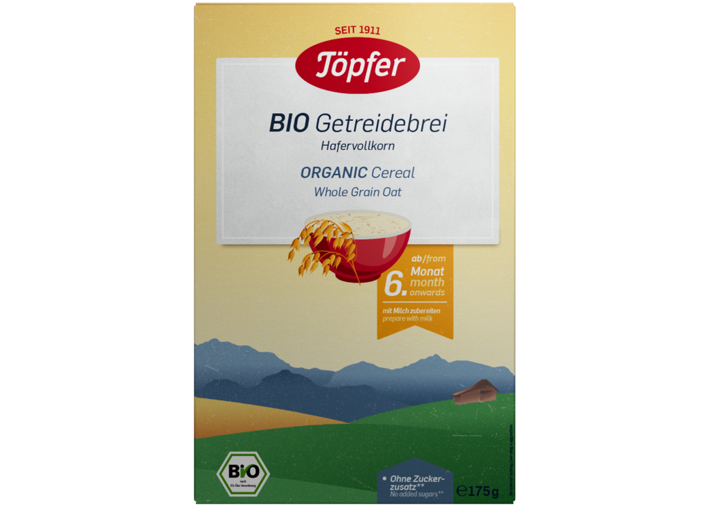 Töpfer Bio Getreidebrei Hafervollkorn
