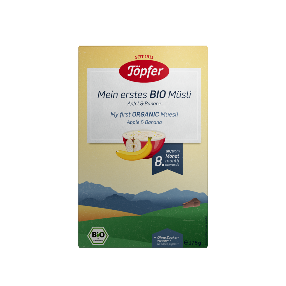 Mein erstes Bio Müsli Apfel & Banane