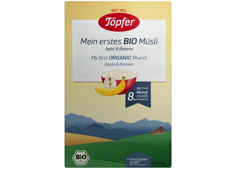 Töpfer organic muesli apple banana