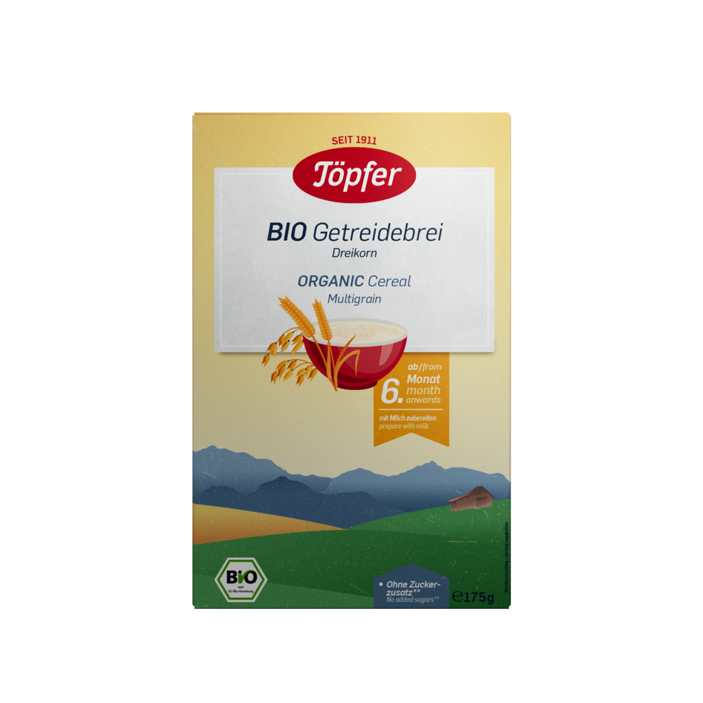 Töpfer Bio Getreidebrei Dreikorn