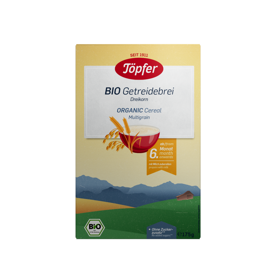 Töpfer Bio Getreidebrei Dreikorn