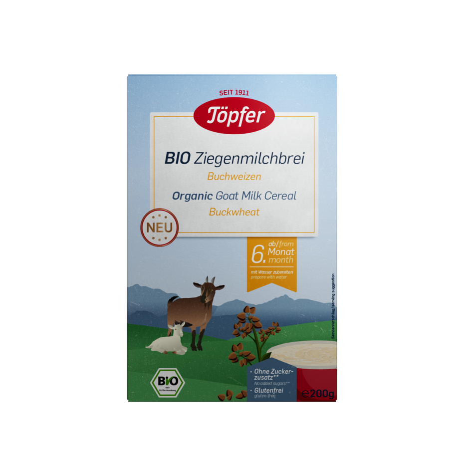 Töpfer organic goat milk cereal buckwheat