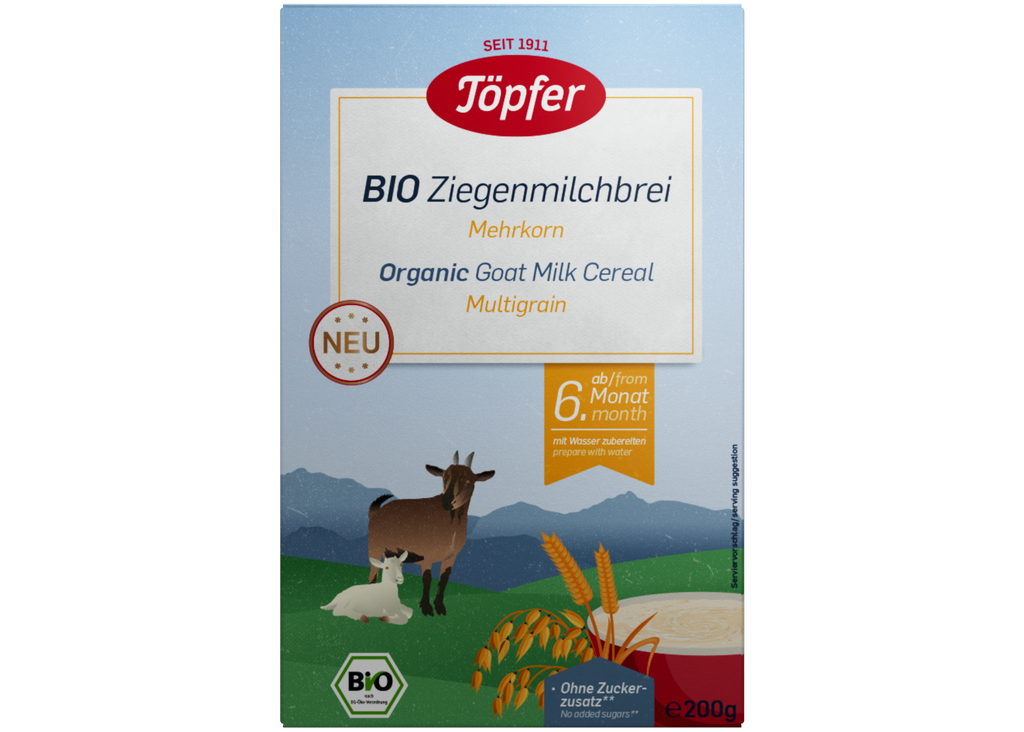 Töpfer Bio Ziegenmilchbrei Mehrkorn