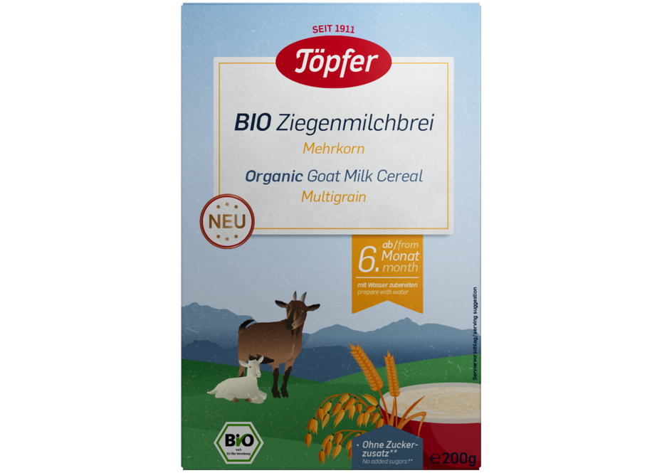 Töpfer Bio Ziegenmilchbrei Mehrkorn