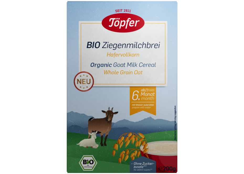 Töpfer Bio Ziegenmilchbrei Hafervollkorn
