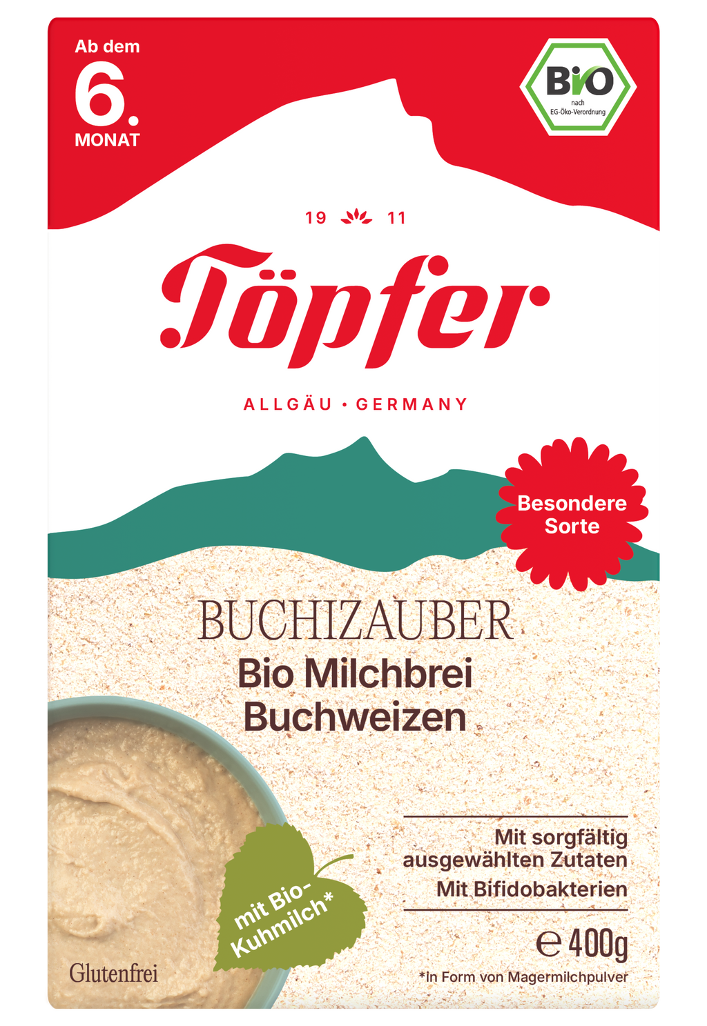 Buchizauber Töpfer Bio Milchbrei Buchweizen