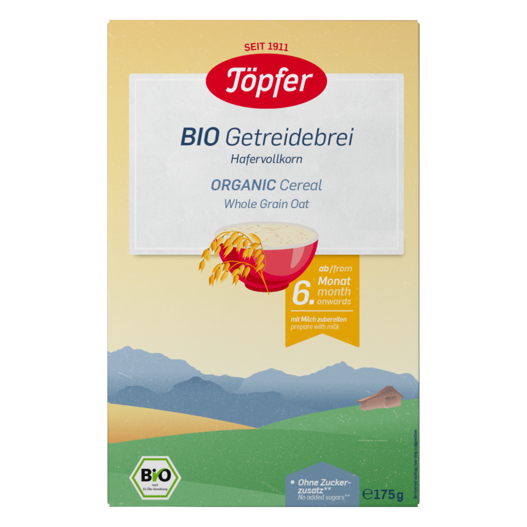 Töpfer Bio Getreidebrei Hafervollkorn