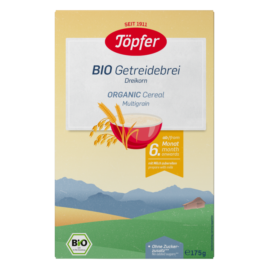 Töpfer Bio Getreidebrei Dreikorn